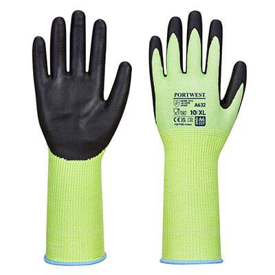 PORTWEST A632 Green Cut Glove Long Cuff