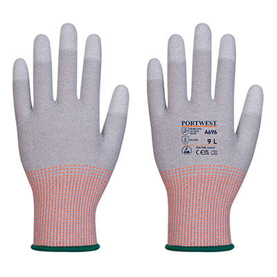 PORTWEST A696 LR13 ESD PU Fingertip Cut Glove - 12 pack