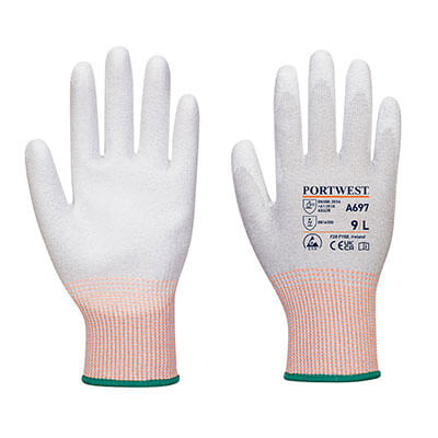 PORTWEST A697 LR13 ESD PU Palm Glove - 12 pack