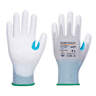 PORTWEST A699 MR13 ESD PU Palm Glove - 12 pack