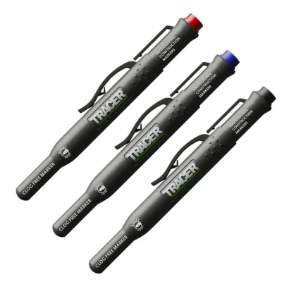 TRACER ACF-MK3 Clog Free Marker Kit – 3 Colours + Site Holsters | Multi-Surface Markers