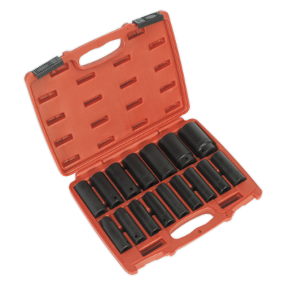 SEALEY 16pc 1/2Inch Drive Deep Metric Impact Socket Set | AK5816M