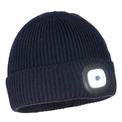 Portwest B033NAR Workman's LED Beanie Navy  R
