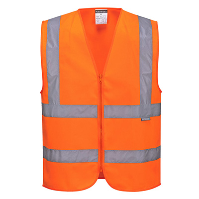 PORTWEST C375 Hi-Vis Zipped Band & Brace Vest