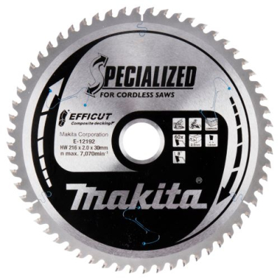 MAKITA SPECIALIZED EFFICUT BLADES FOR COMPOSITE DECKING