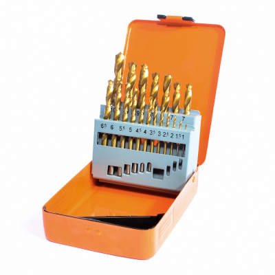 VAUNT 19pc HSS Drill Bit Set – 1–10 mm Metal Case | E1324040