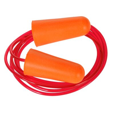 Portwest EP08ORR Corded PU Foam Ear Plugs (200 Pairs) Orange  R