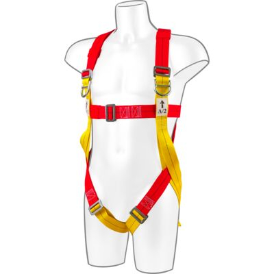 Portwest FP10RER Portwest 2 Point Plus Harness Red  R
