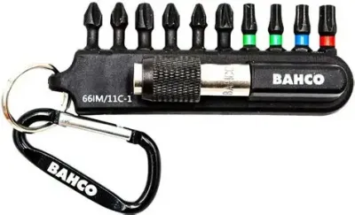 Bahco 66IM/11C‑1 11‑Piece 25 mm Impact Torsion Bit Set – Phillips, Pozidriv, Torx