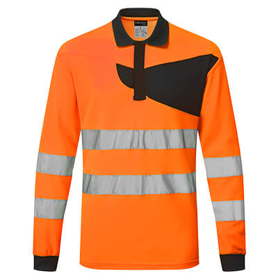 PORTWEST PW220 PW2 Hi-Vis Polo Shirt ls