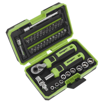 SEALEY 38pc 1/4Inch Drive Socket & Bit Set with Case | S01255