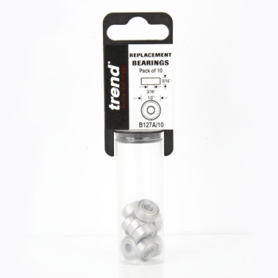 Trend B127A/10 Multi pack of ten bearings 3/16Inch bore