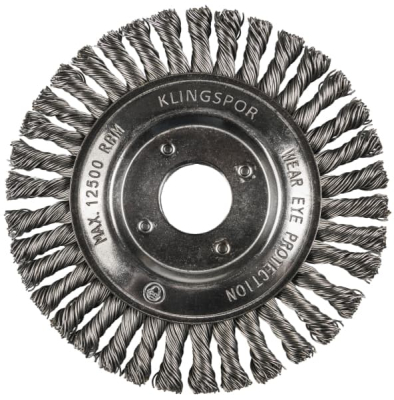 Klingspor BRP 600 Z Pipeline brush, knotted wire for Steel, Stainless steel