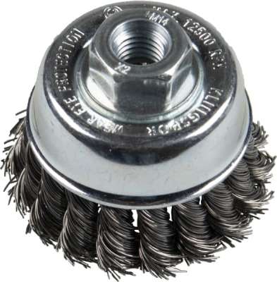 Klingspor BT 600 Z Cup brush with thread, knotted wire for Steel, Stainless steel