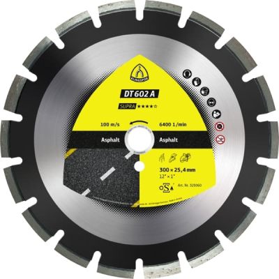 Klingspor DT 602 A Supra Large diamond cutting blades for Asphalt, Sandstone
