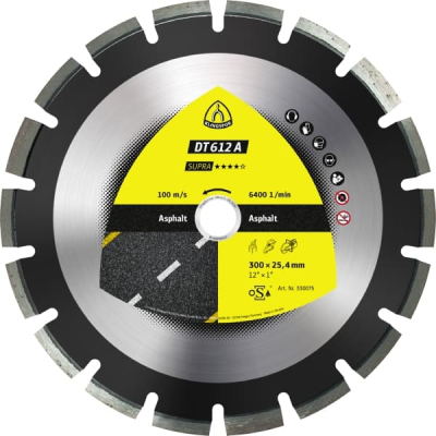 Klingspor DT 612 A Supra Large diamond cutting blades for Asphalt, Sandstone