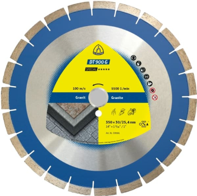 Klingspor DT 900 G Special Large diamond cutting blades for Granite, Porphyry, quartzite, Terrazzo