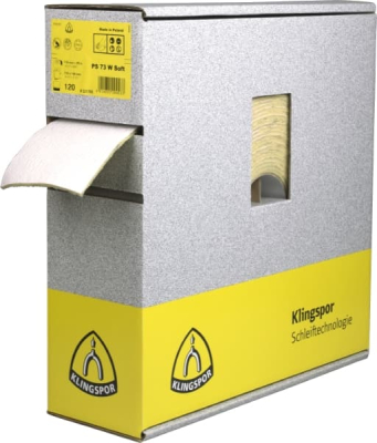 Klingspor PS 73 BWF Rolls with paper backing for Wood, Paint, Varnish, Filler, Plastic