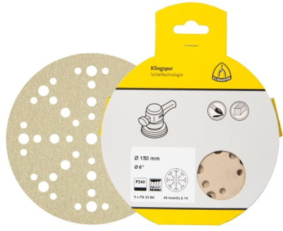 Klingspor PS 33 BK Retail packs Abrasive paper, self-fastening for Paint, Varnish, Filler, Wood