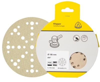Klingspor PS 33 CK Retail packs Abrasive paper, self-fastening for Paint, Varnish, Filler, Wood